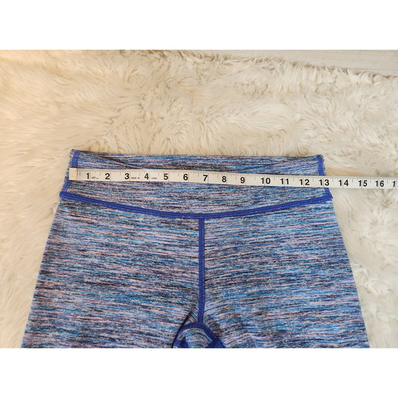 Ivivva‎ by Luluemon Girls Blue Purple Solid Elastic Waist Ankle Leggings Size 14 - Picture 5 of 7